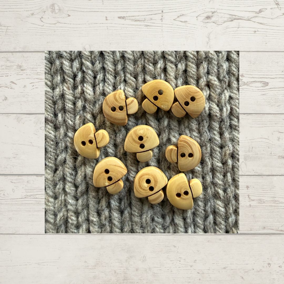 Wood Mushroom Button
