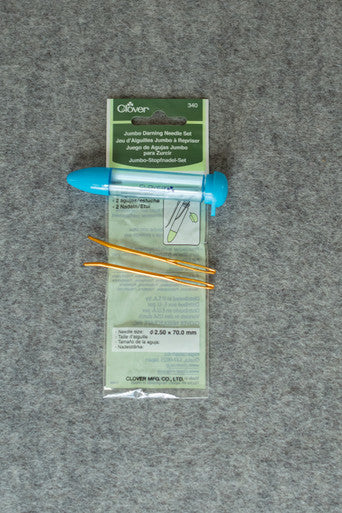 Set of 2 jumbo darning needles with bent tips