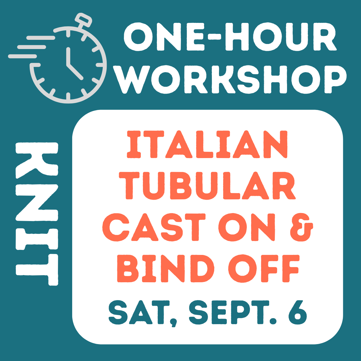 One Hour Workshops