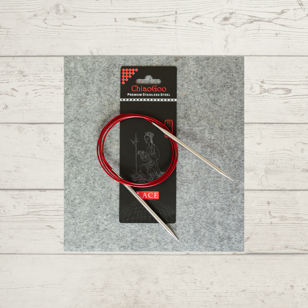 ChiaoGoo SS Red Lace 60" Circular Knitting Needle