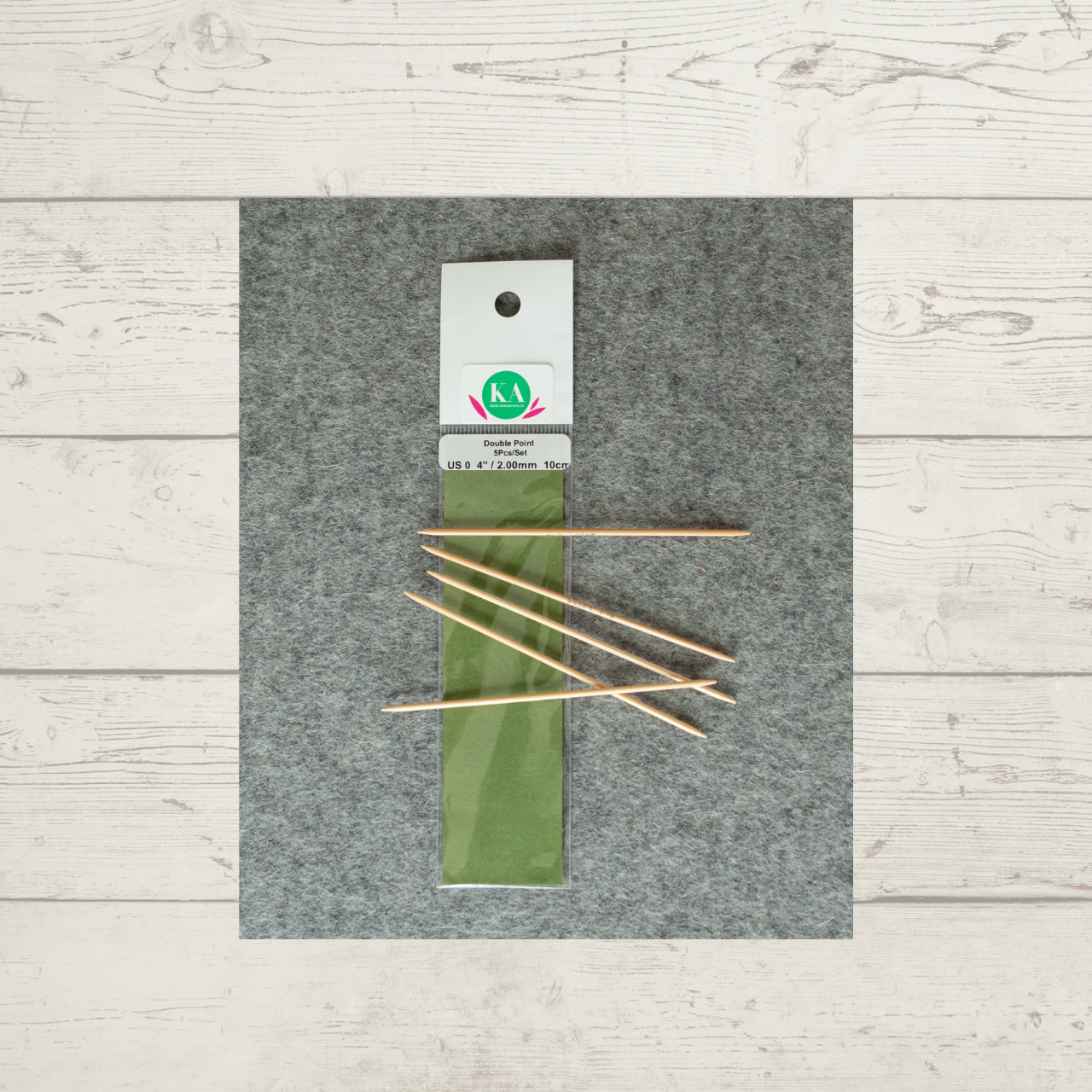 KA Bamboo 4" Double-Pointed Knitting Needles