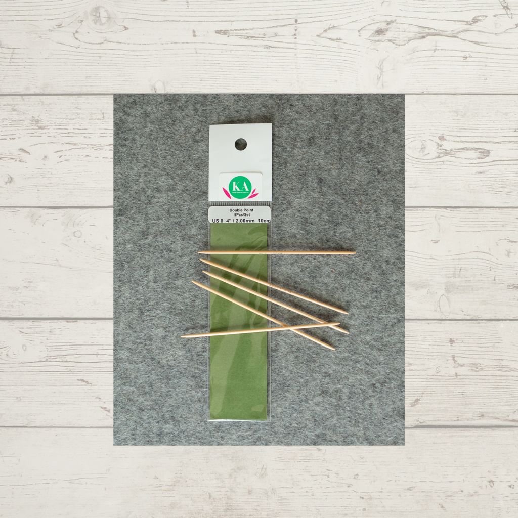 KA Bamboo 4" Double-Pointed Knitting Needles