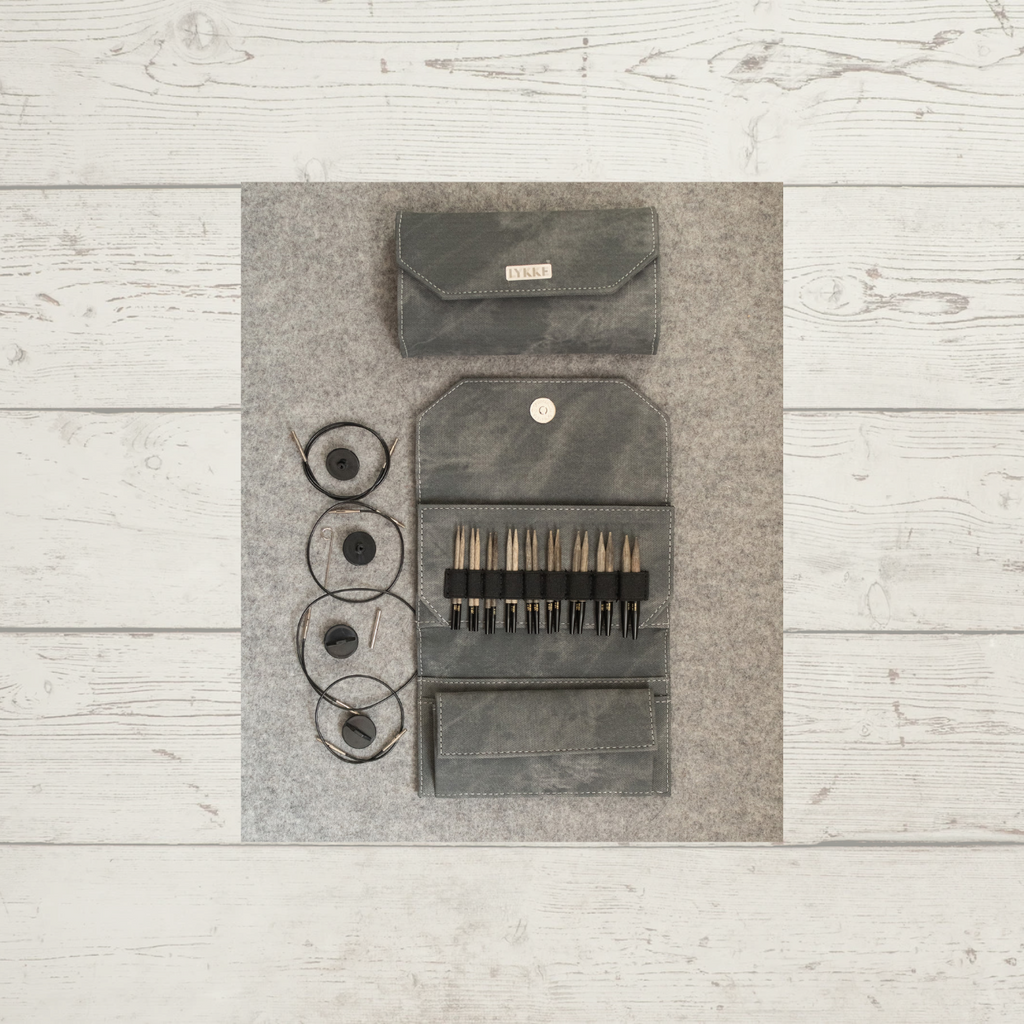 Lykke 3.5" Interchangeable Knitting Needle Set, shown in Driftwood