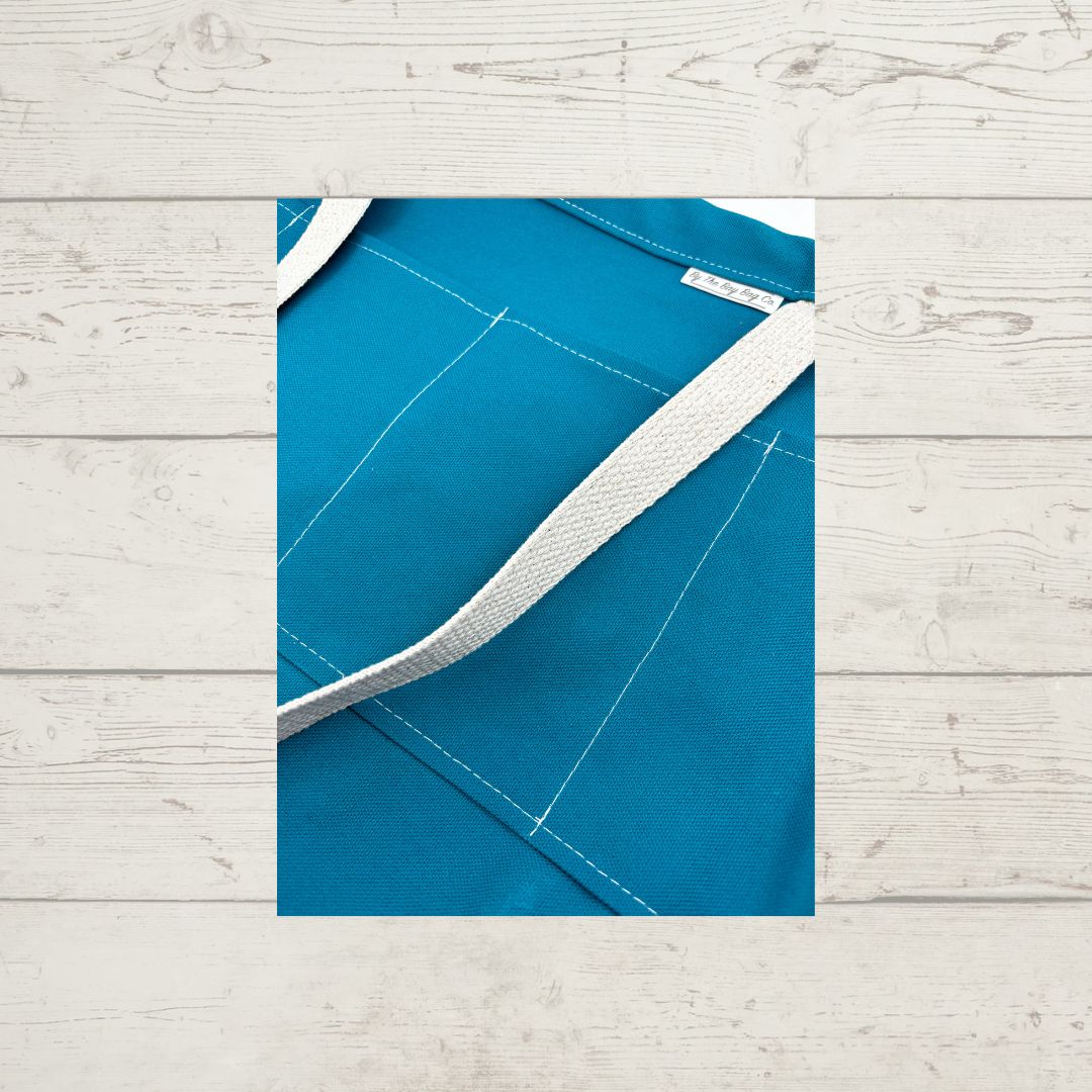 Detail of By The Bay Grande Tote, in teal