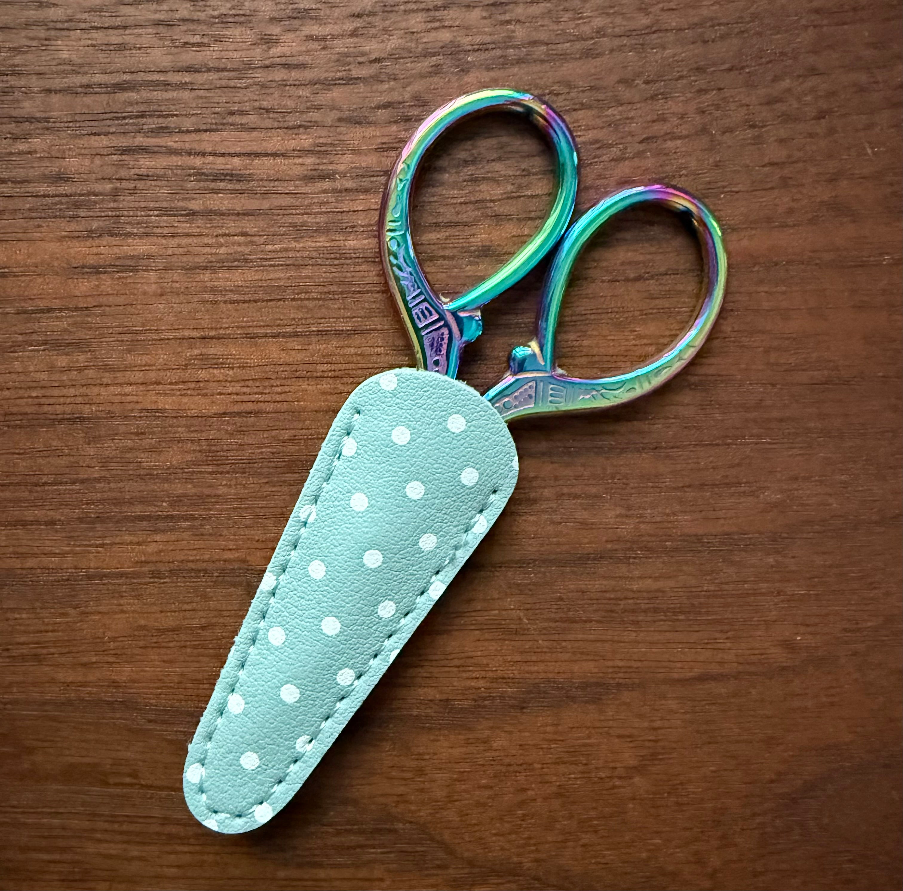 Scissors and Polka Dot Sheath