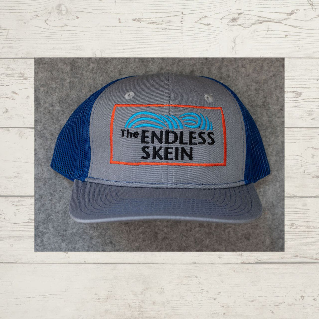 The Endless Skein Trucker Hat, Blue/Gray