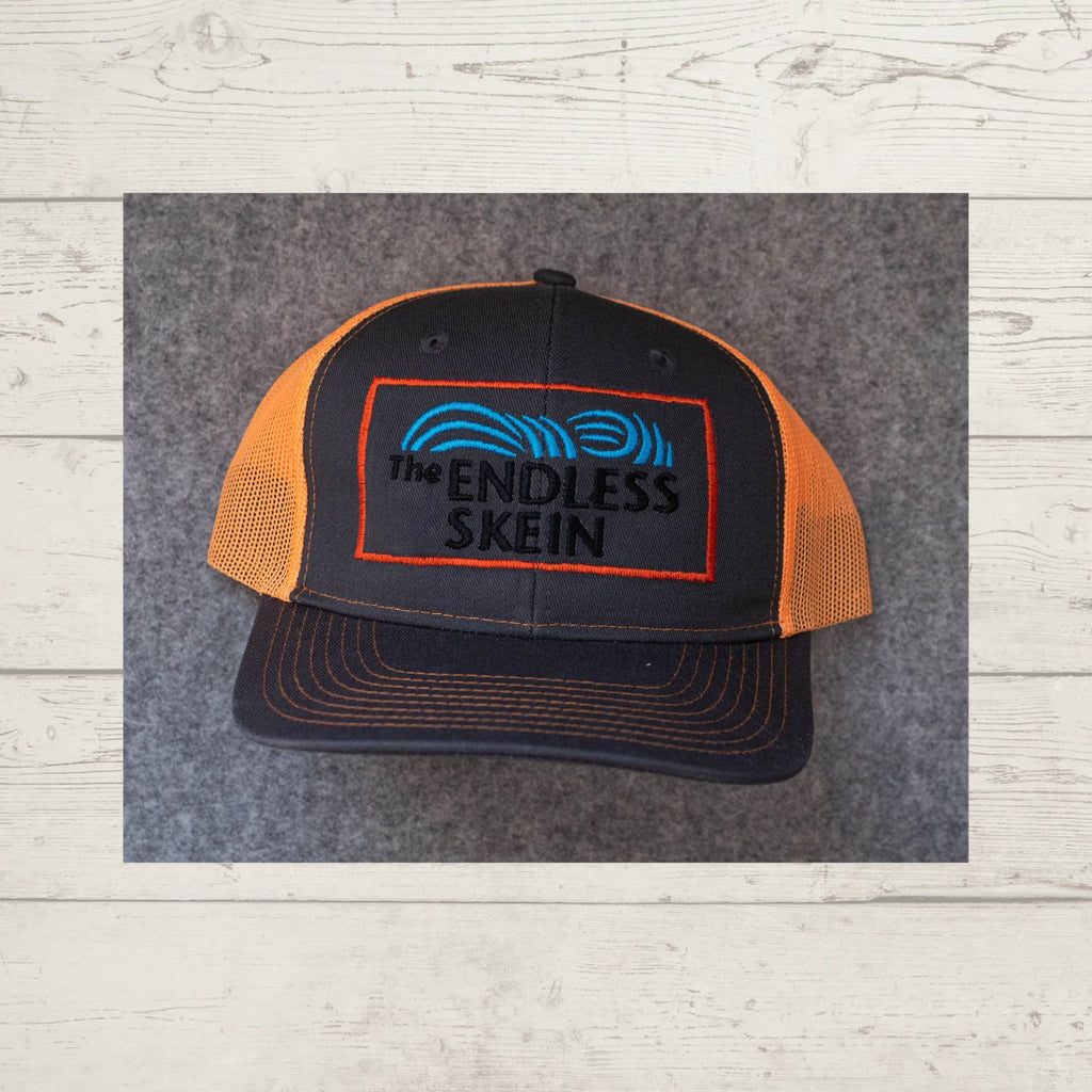 The Endless Skein Trucker Hat, Orange/Gray