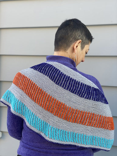 Briochealicious shawl, shown from back