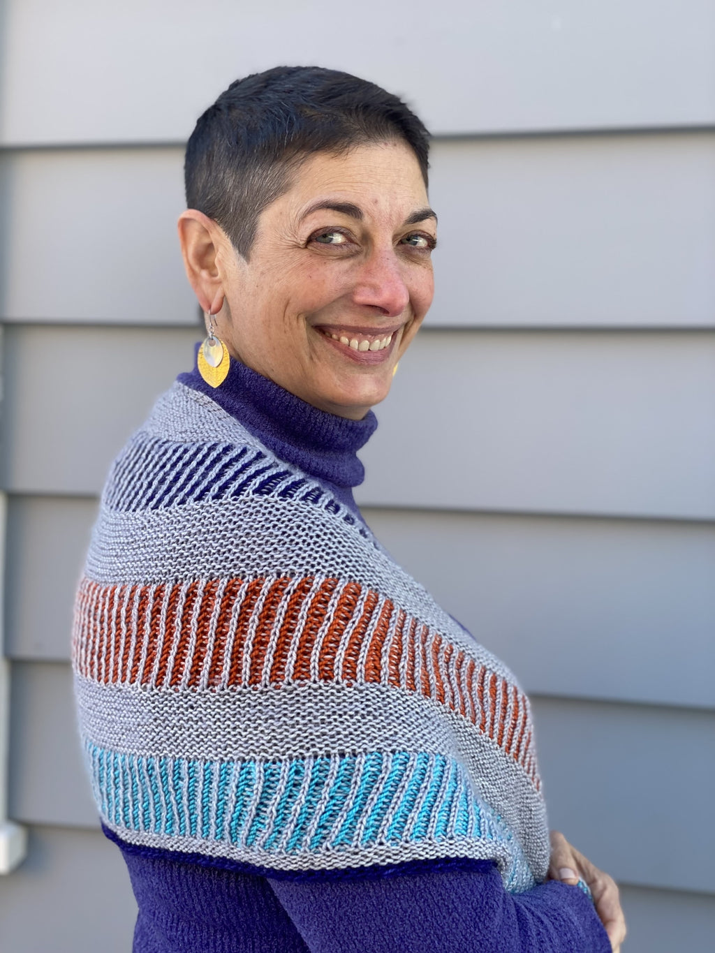 Briochealicious shawl, side view