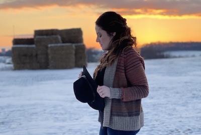 Kelsey Stephens wearing her Farmhouse Cardi