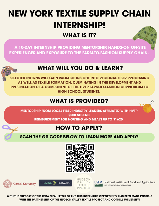 New York Textile Supply Chain Internship New York Textile Supply Chain Internship